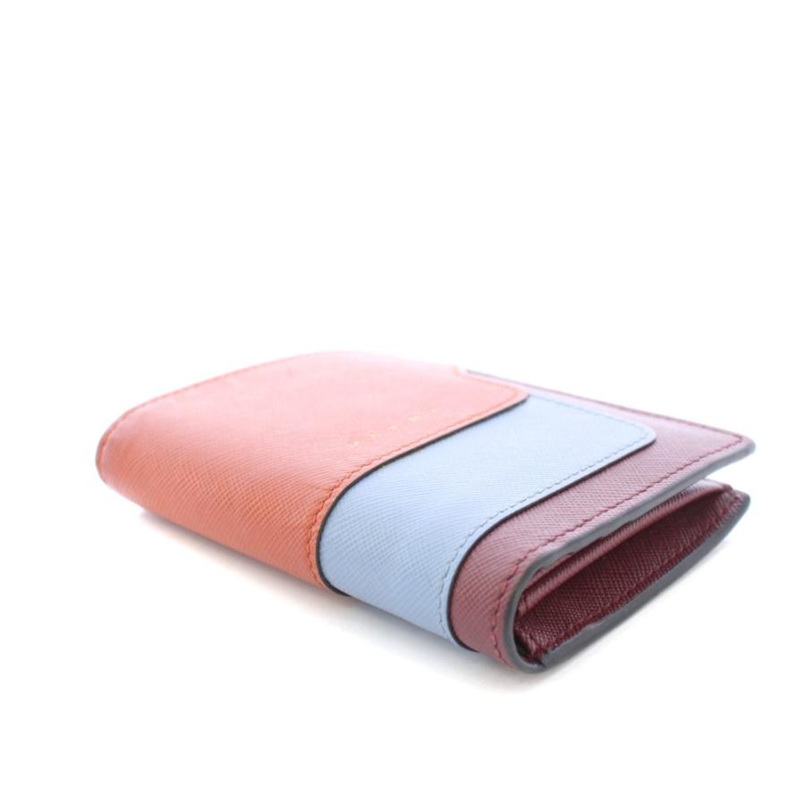 MARNI（マルニ） 二つ折り財布 コンパクトウォレット レザー 切替 ロゴ