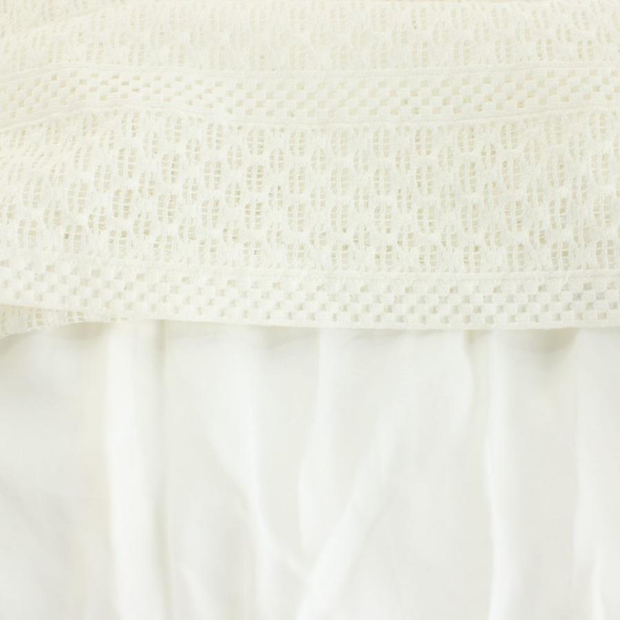 エムズグレイシー M'S GRACY ワンピース ロング 半袖 鍵編み レース 38