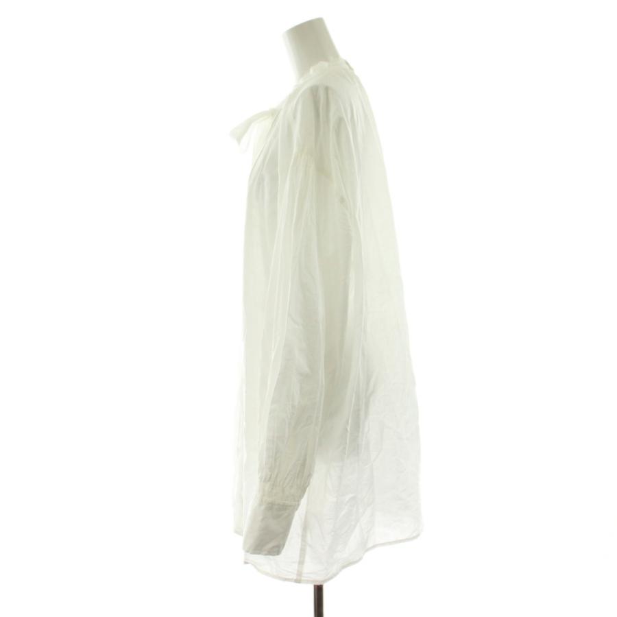 クリンクル Crinkle 24AW リボンタックブラウス シャツ 長袖 F 白 