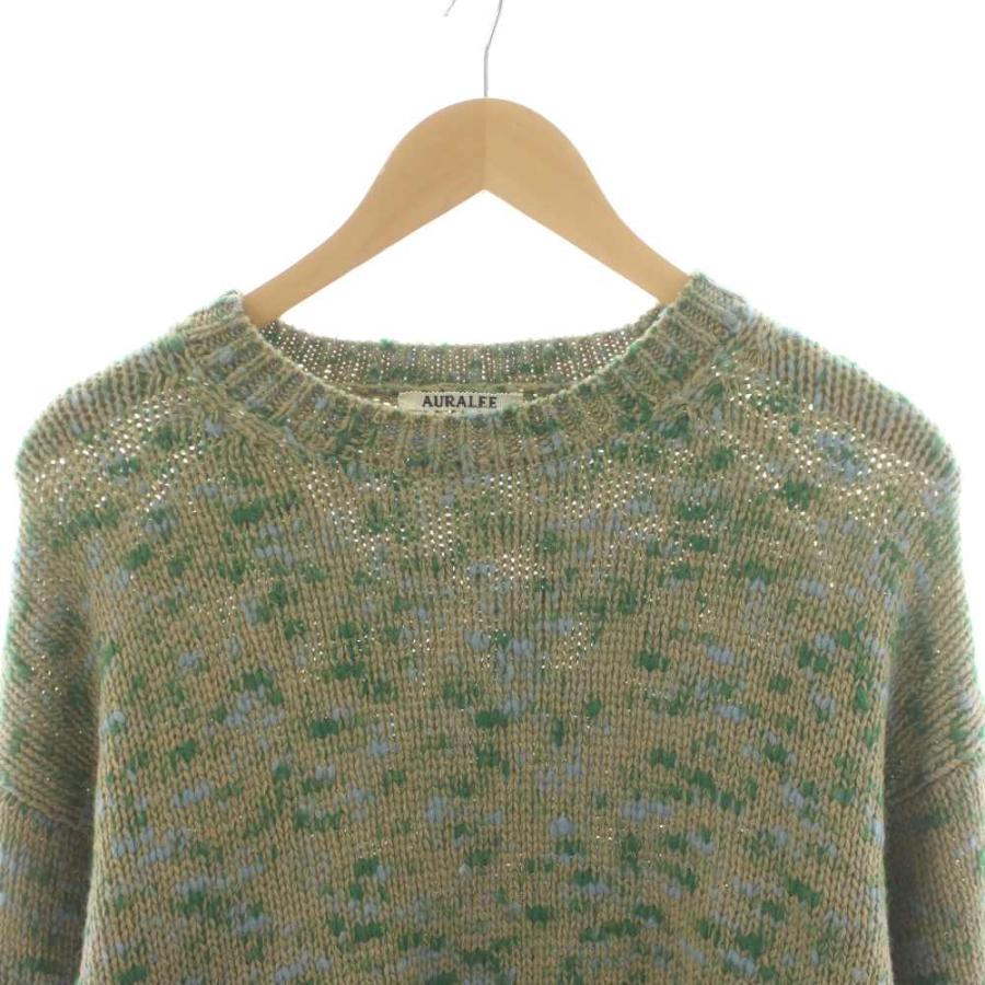 オーラリー AURALEE 22AW WOOL MIX COLOR SLUB YARN KNIT P/O