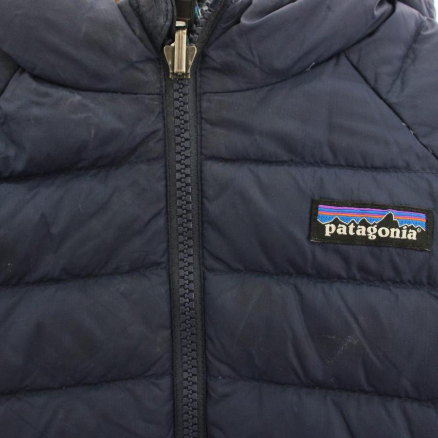 パタゴニア Patagonia 子ども服 ダウンジャケット リバーシブル 4T 紺