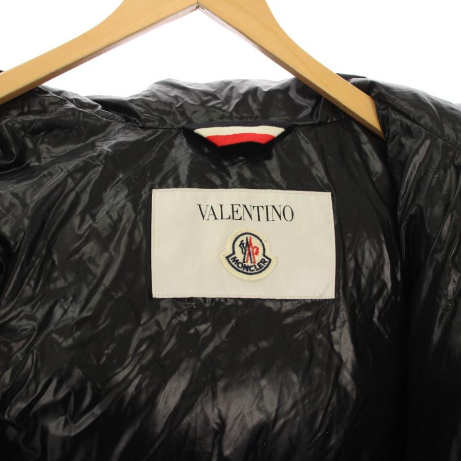 ヴァレンティノ ヴァレンチノ  VALENTINO モンクレール MONCLER ダウンジャケット フーディ ジップアップ ロゴ 46 黒 SV3CN00A5AG /KH メンの画像