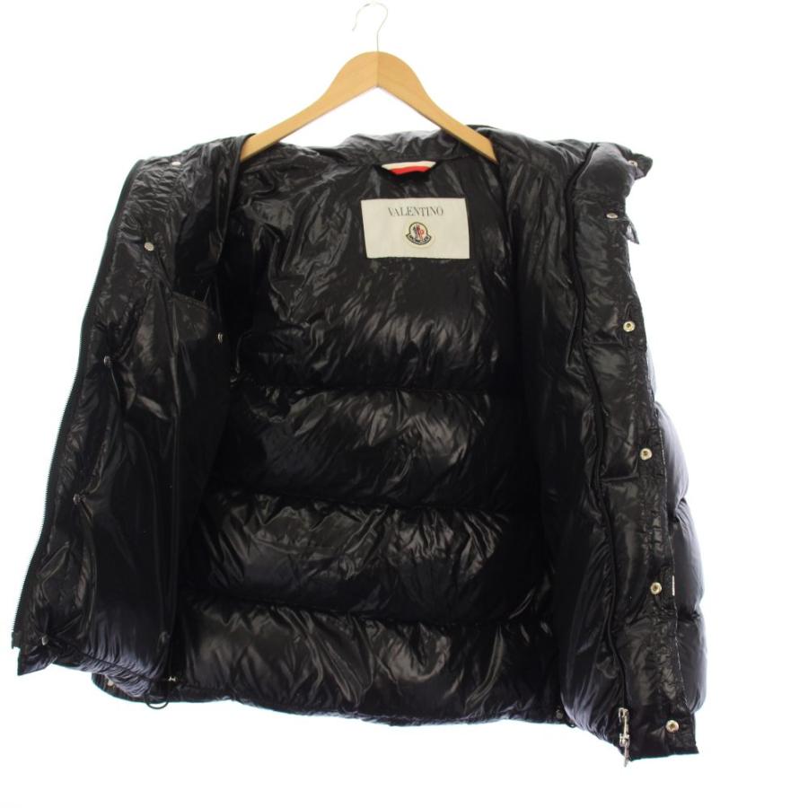 ヴァレンティノ ヴァレンチノ  VALENTINO モンクレール MONCLER ダウンジャケット フーディ ジップアップ ロゴ 46 黒 SV3CN00A5AG /KH メンの画像