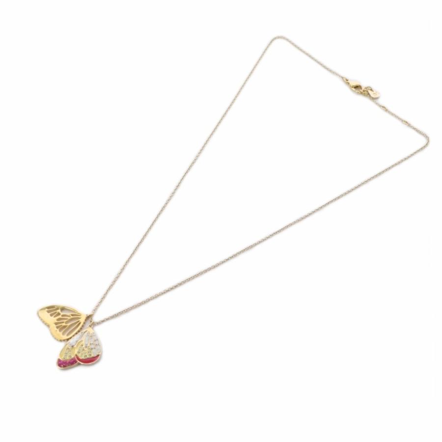 スワロフスキー SWAROVSKI ネックレス 蝶モチーフ ゴールドカラー /KH 