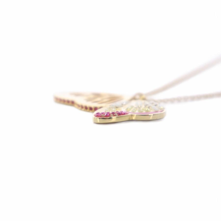 スワロフスキー SWAROVSKI ネックレス 蝶モチーフ ゴールドカラー /KH 