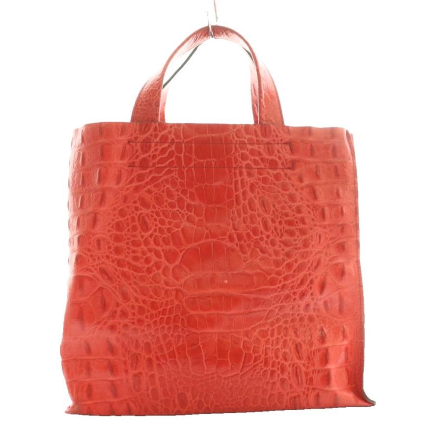 FURLA（フルラ） ハンドバッグ クロコ型押し 赤 レッド /SS □OS 