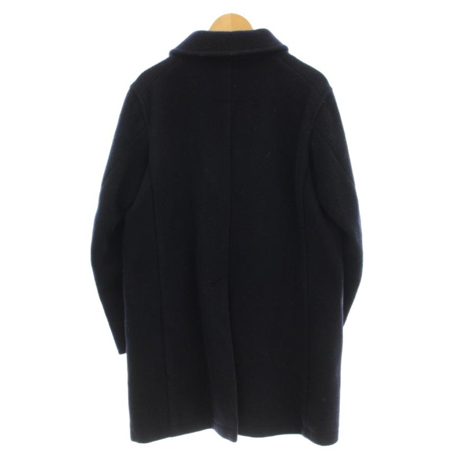 ダントン DANTON ウールモッサ ロングコート ステンカラー 40 ネイビー