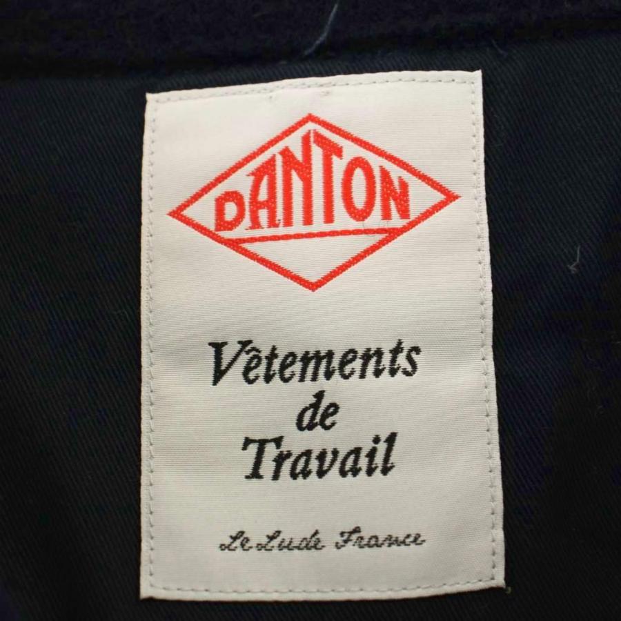 ダントン DANTON ウールモッサ ロングコート ステンカラー 40 ネイビー