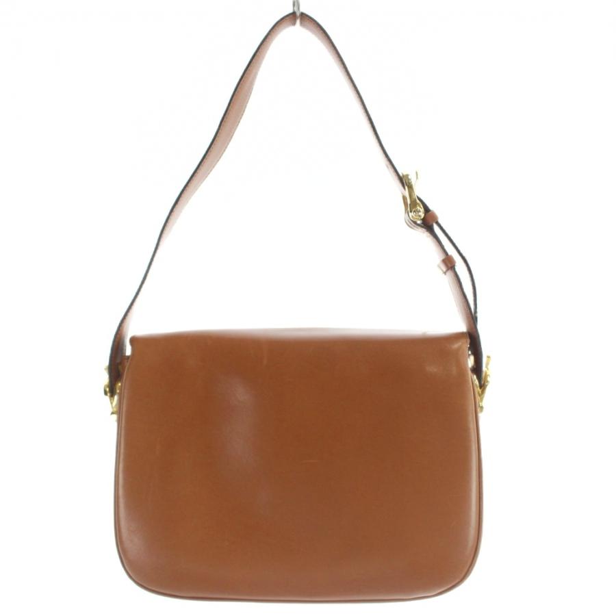 CELINE（セリーヌ） ワンショルダーバッグ レザー フラップ 茶 