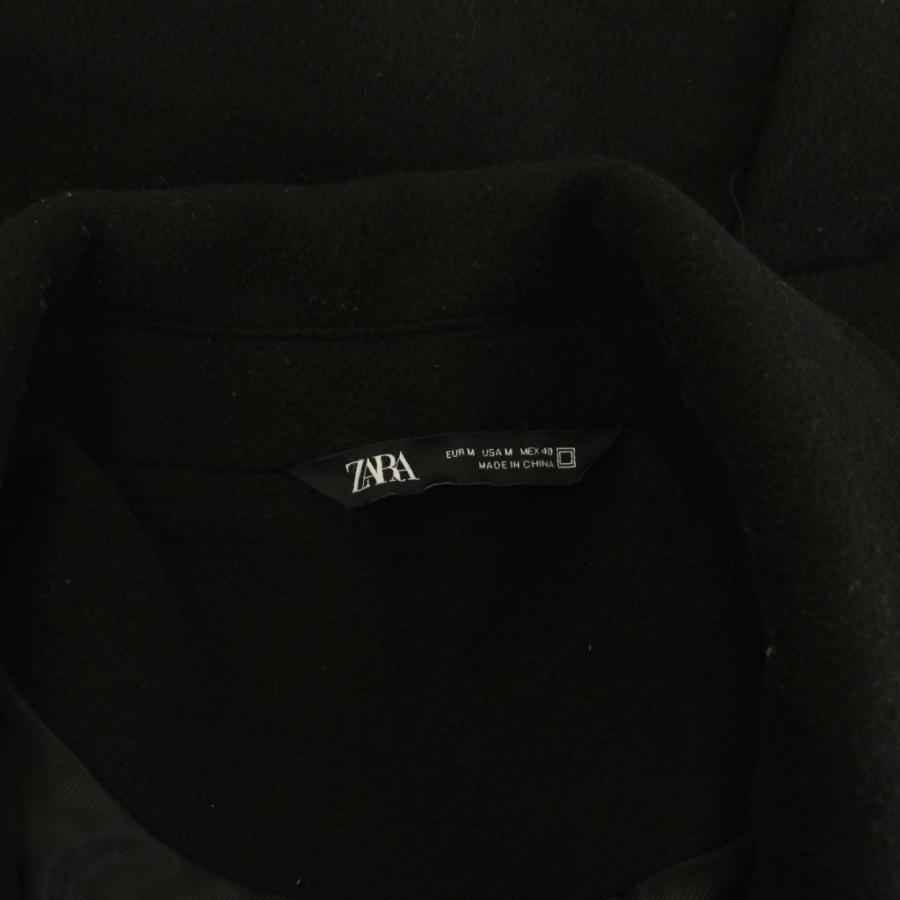 ZARA（ザラ） チェスターコート ウール アウター M 黒 ブラック 3046