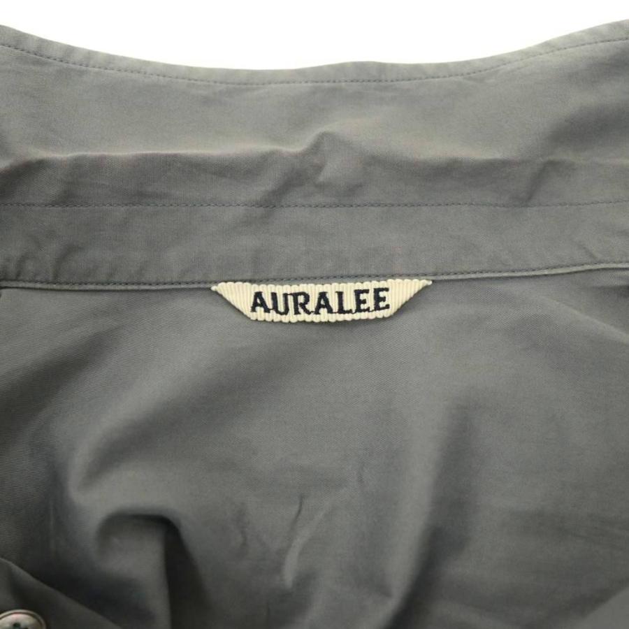 オーラリー AURALEE WASHED FINX TWILL BIG HALF SLEEVED SHIRTS