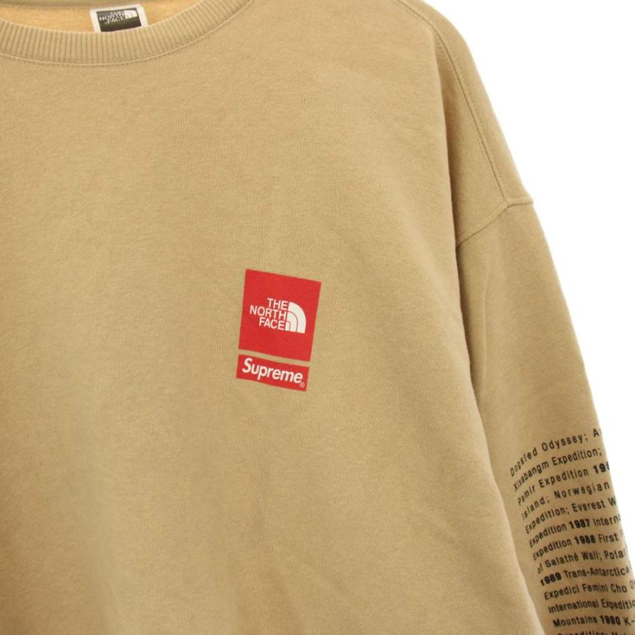 ザノースフェイス THE NORTH FACE Supreme 24SS Crewneck スウェット トレーナー 長袖 ロゴ 裏起毛 XL ベージュ NT02411I /KH メンズ_3