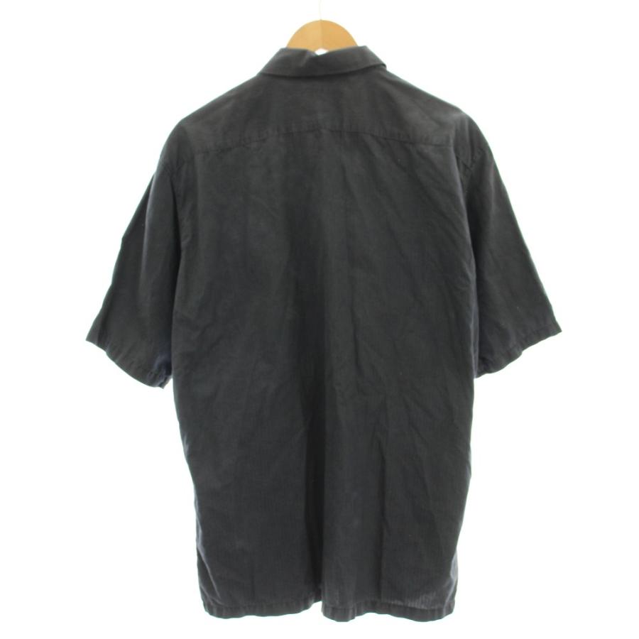 ゼニア Zegna 半袖 シャツ ストライプ L グレー /☆G メンズ |  | 01