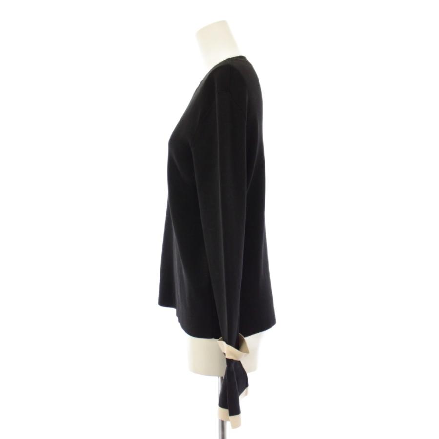 アドーア ADORE ダブルラッフルカフニット セーター 長袖 38 黒 531 