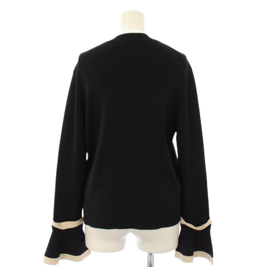 アドーア ADORE ダブルラッフルカフニット セーター 長袖 38 黒 531 