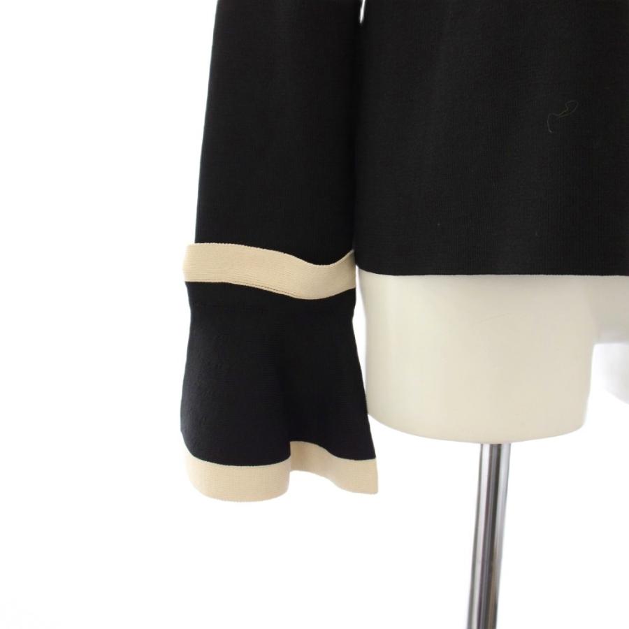 アドーア ADORE ダブルラッフルカフニット セーター 長袖 38 黒 531 
