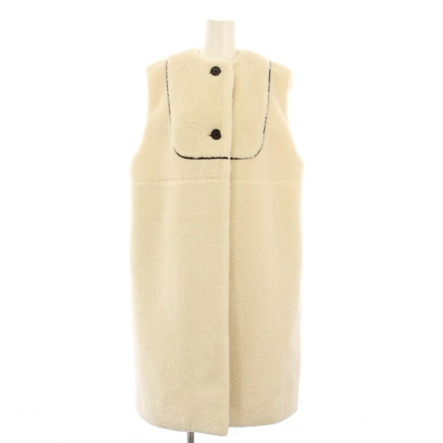 yori もこもこロングジレ ヨリ yori もこもこロングジレ ベスト ボア F 白 YR2225-135AW-3 /KH