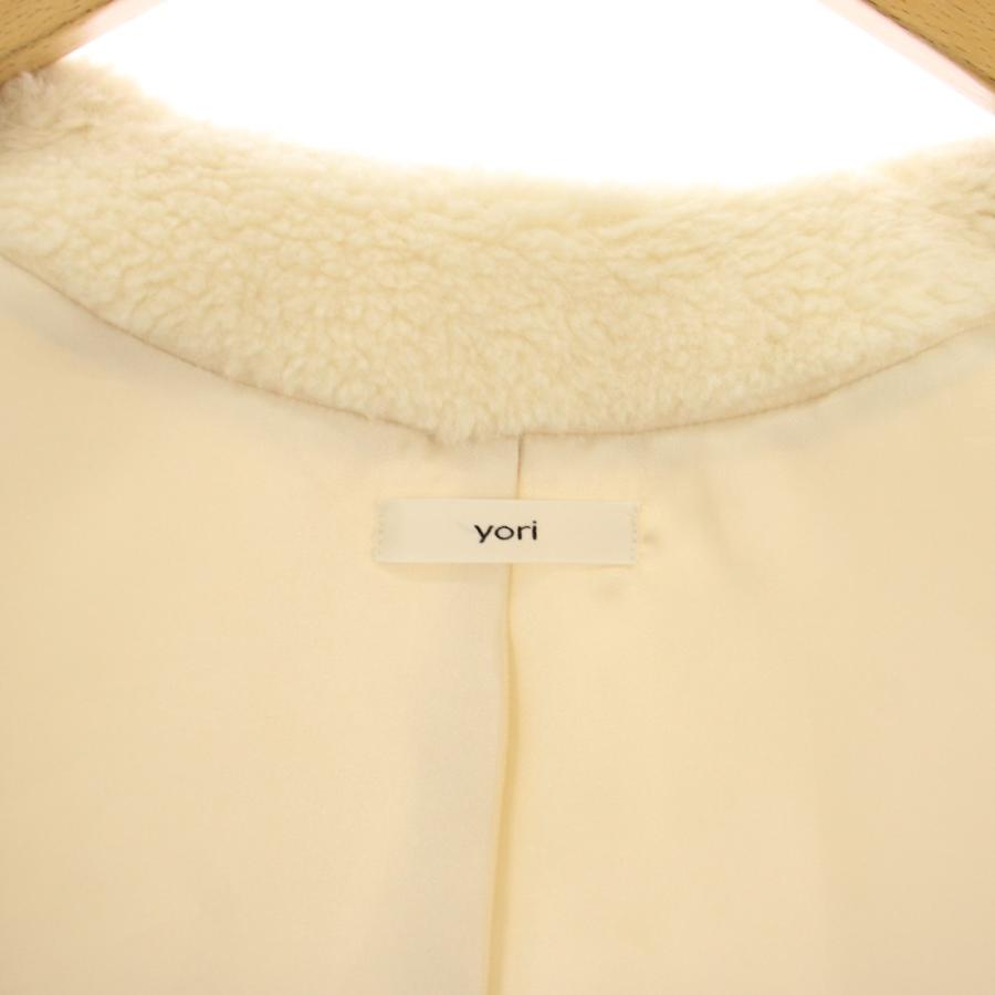 ヨリ yori もこもこロングジレ ベスト ボア F 白 YR2225-135AW-3 /KH