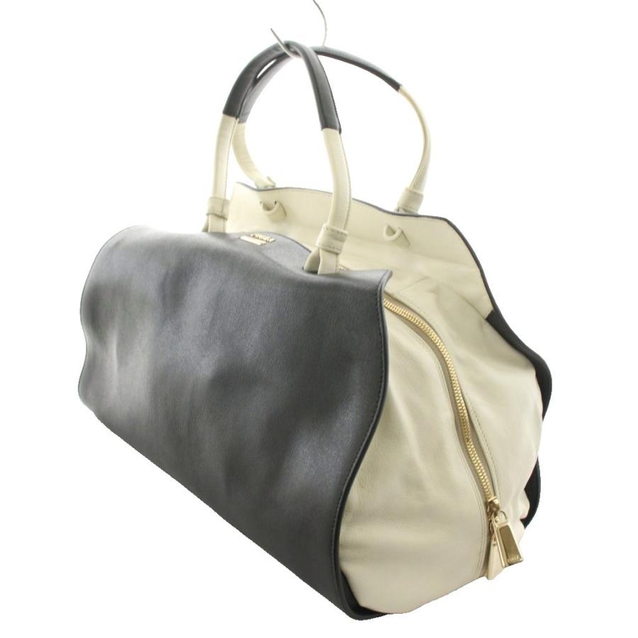 FURLA（フルラ） ボストンバッグ ハンドバッグ レザー 黒 ブラック 白 