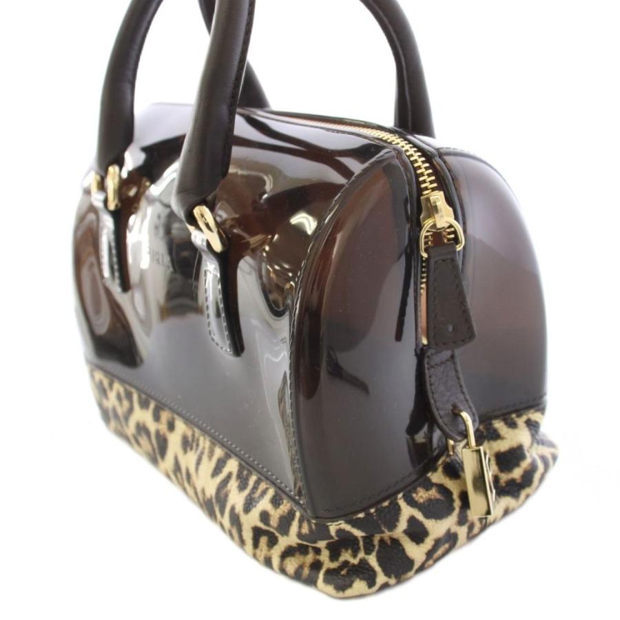 FURLA フルラ キャンディバッグ(ハンドバッグ) レオパード&ブラック 