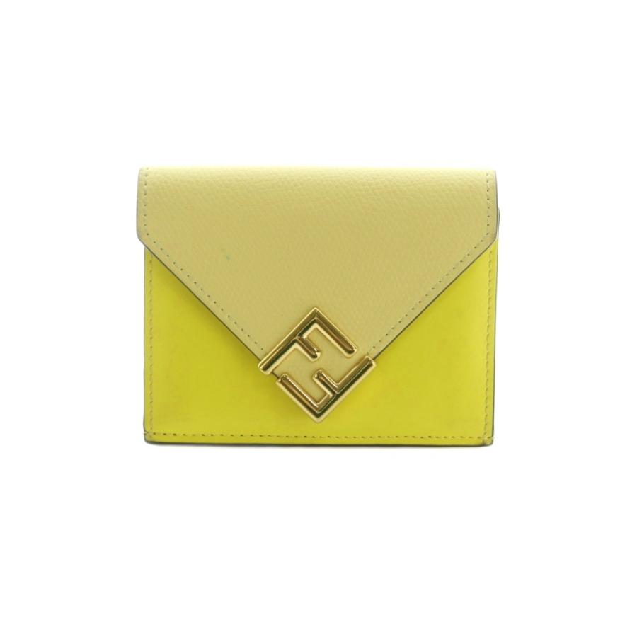 【現行品】 FENDI FFダイヤモンド 三つ折り財布 コンパクト ウォレット FENDI（フェンディ） FENDI FFダイヤモンド 財布 三つ折り コンパクト