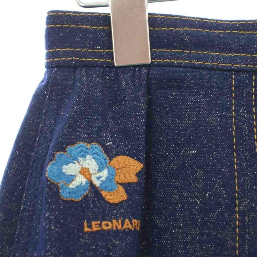 LEONARD（レオナール） デニム スーツ セットアップ 花柄刺繍 