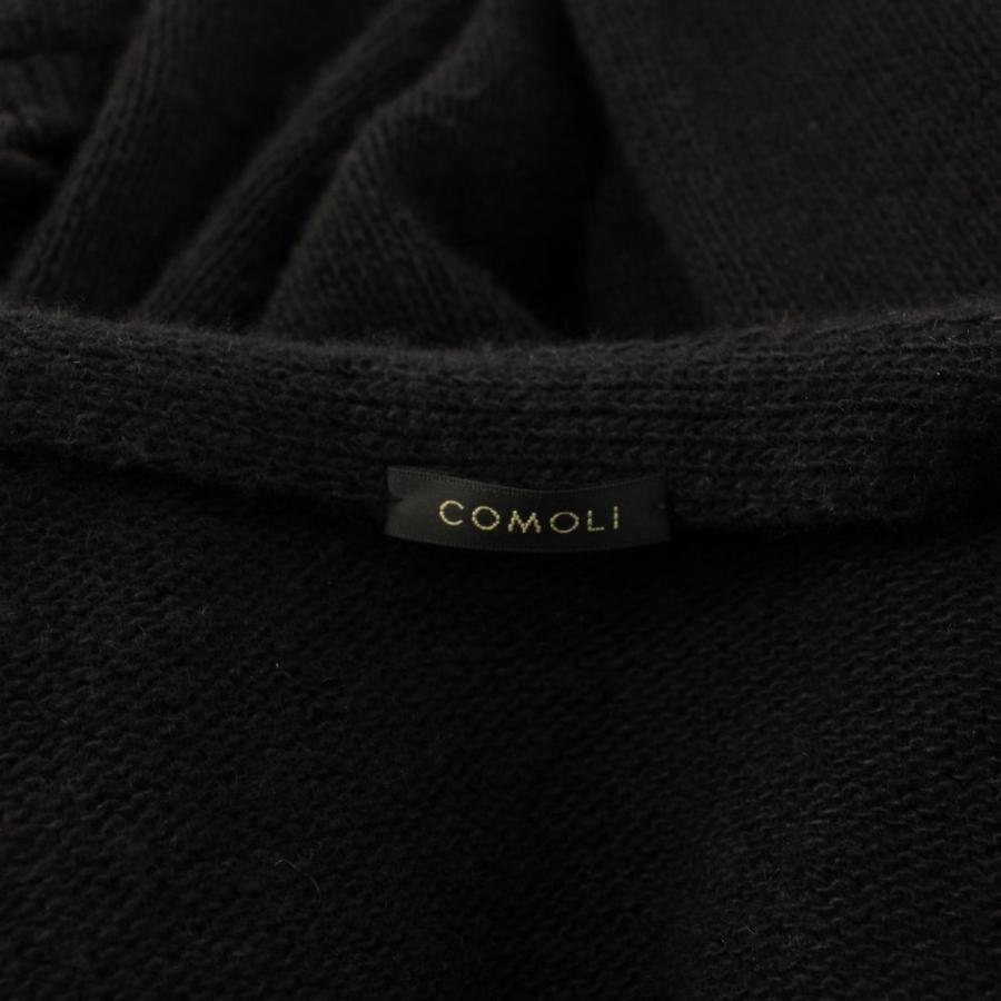コモリ COMOLI カシミヤ製品染 ニットカーディガン 長袖 3 黒 A03