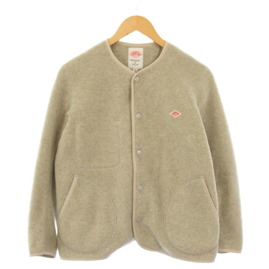 ダントン DANTON フリースノーカラージャケット アウター ショート丈