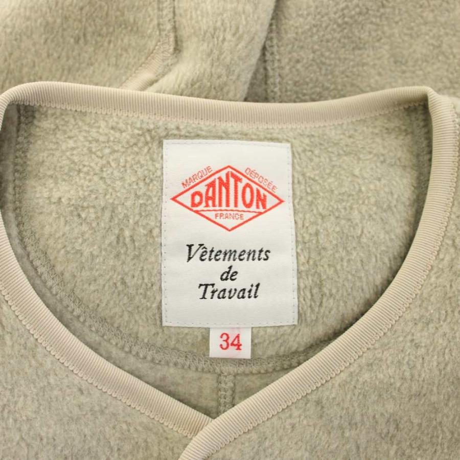 ダントン DANTON フリースノーカラージャケット アウター ショート丈