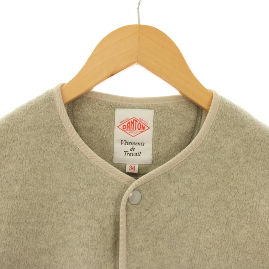 ダントン DANTON フリースノーカラージャケット アウター ショート丈