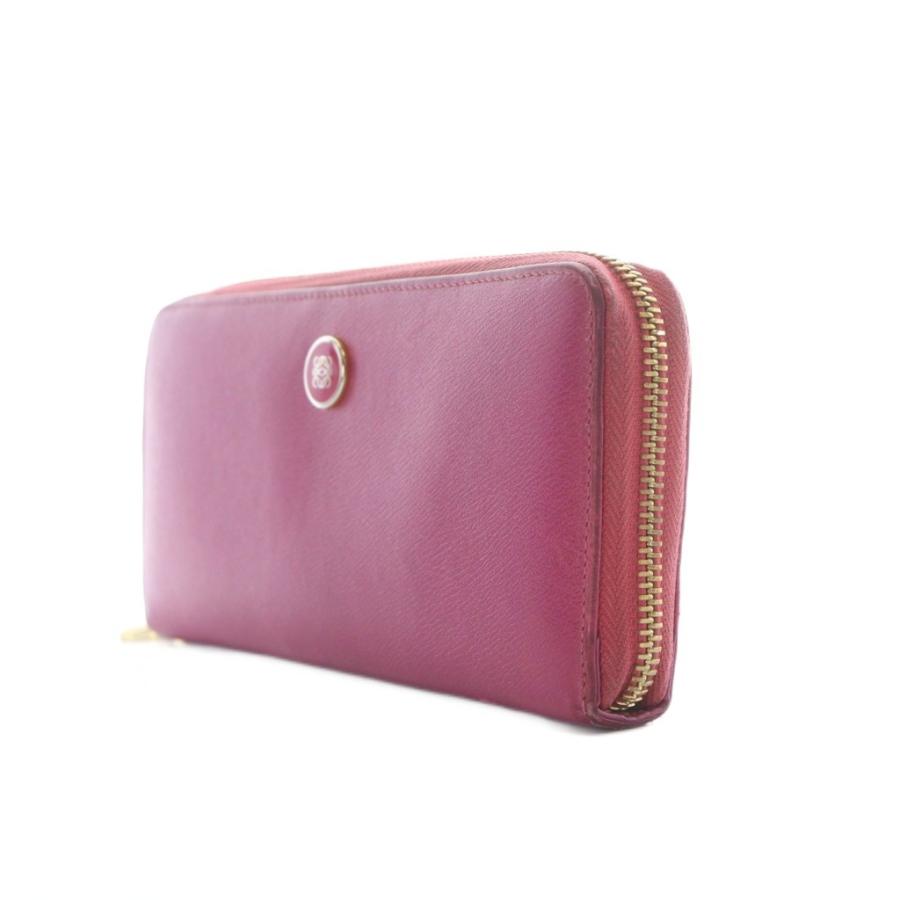 LOEWE（ロエベ） 長財布 財布 ピンク ラウンドファスナー 小銭入れ