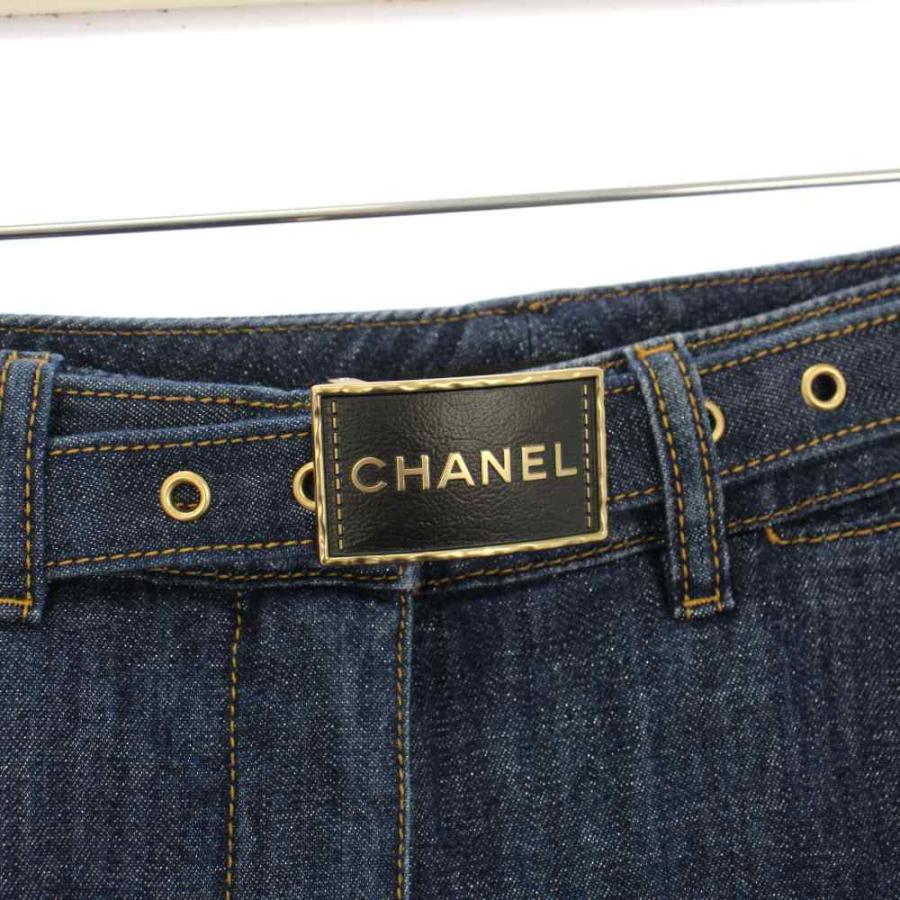 CHANEL（シャネル） CHANEL 23年製 ロゴ バックル デニムパンツ