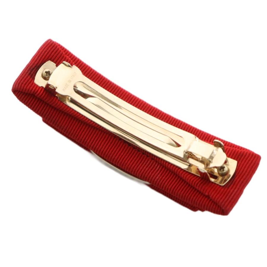 【美品】サルヴァトーレフェラガモ ヴァラリボン バレッタ　レッド　フェラガモ FERRAGAMO（フェラガモ） サルヴァトーレフェラガモ Salvatore