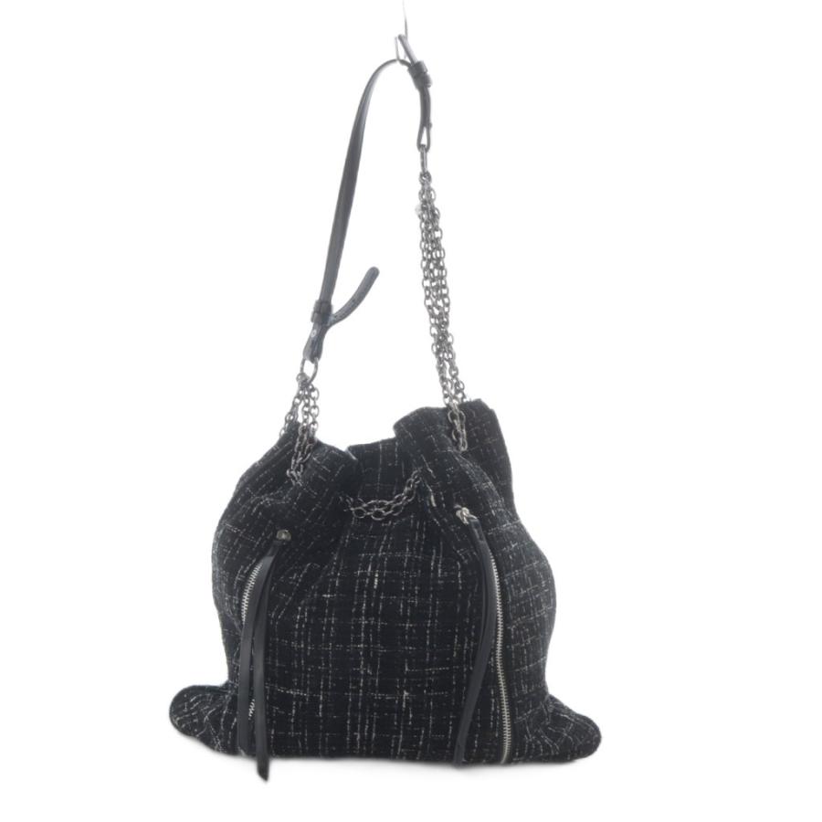 ZARA（ザラ） チェーンバケットバッグ ショルダーバッグ ツイード