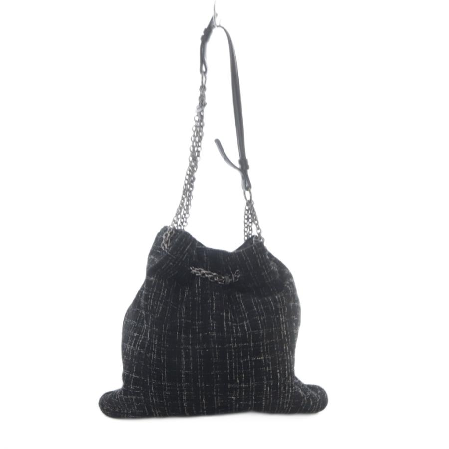 ZARA（ザラ） チェーンバケットバッグ ショルダーバッグ ツイード 