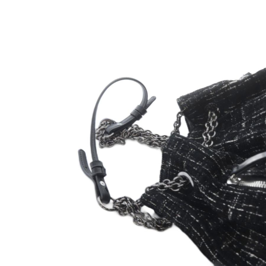 ZARA（ザラ） チェーンバケットバッグ ショルダーバッグ ツイード 