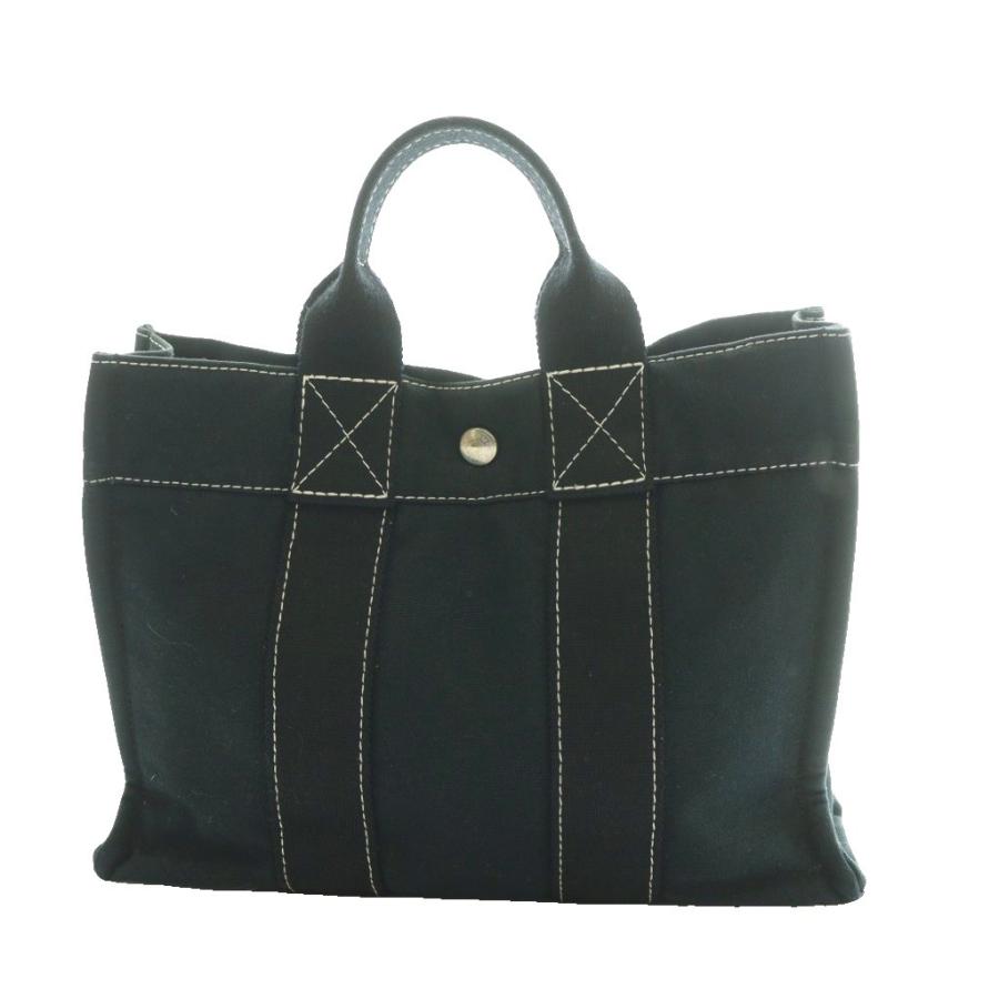 HERMES（エルメス） ドーヴィル PM トートバッグ 黒 ブラック /SS □OS 