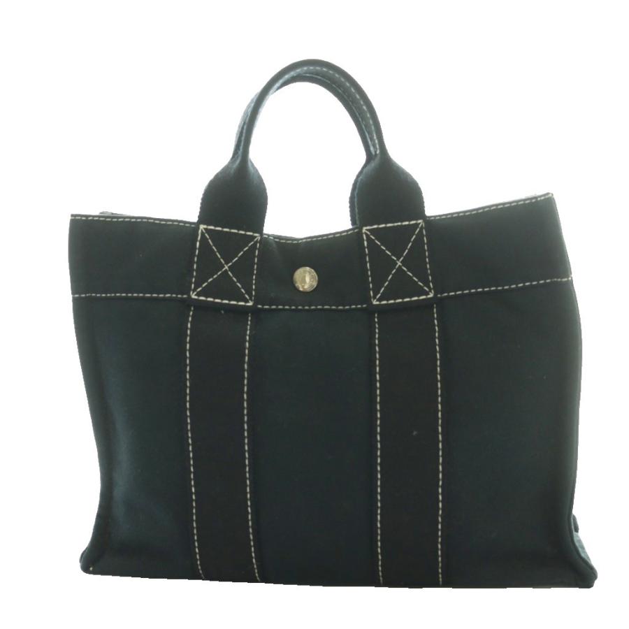 HERMES（エルメス） ドーヴィル PM トートバッグ 黒 ブラック /SS □OS 