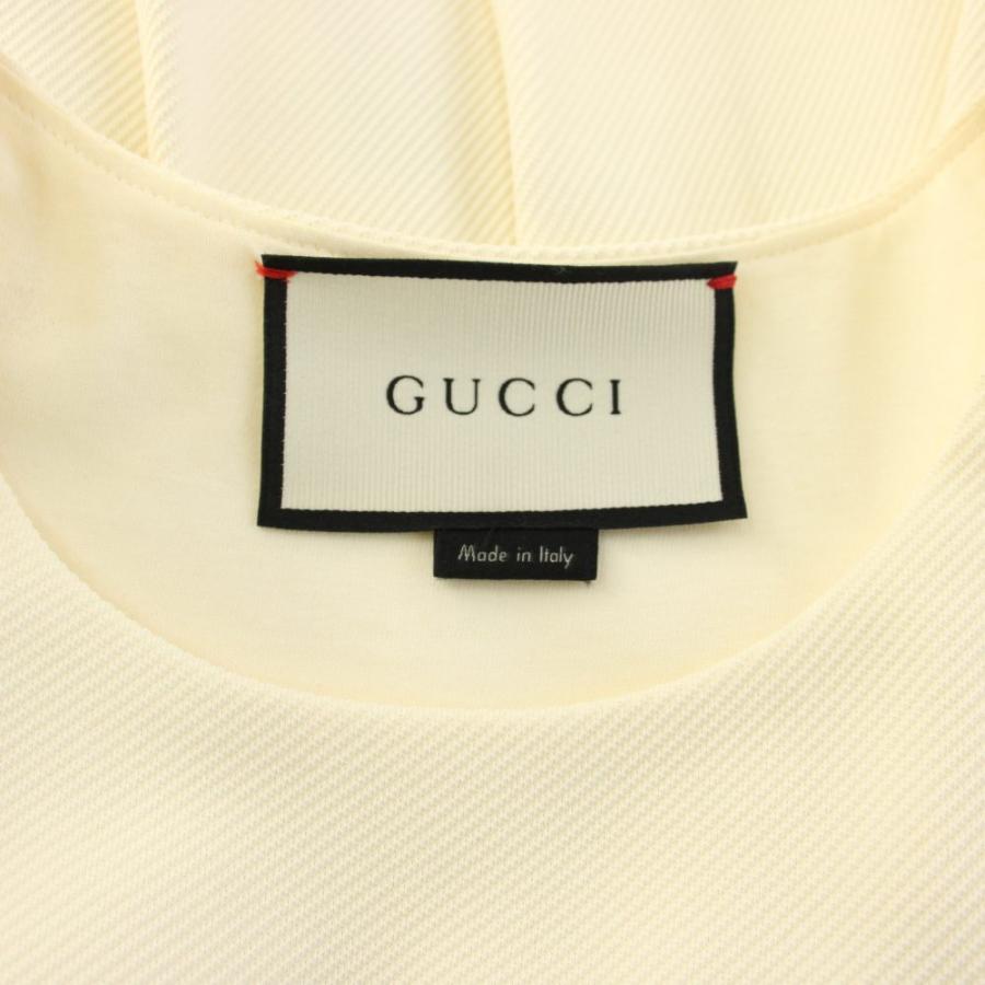 GUCCI アイボリー スウェットワンピ GUCCI（グッチ） シェリーライン ワンピース ノーリーズ ひざ丈 XS 白