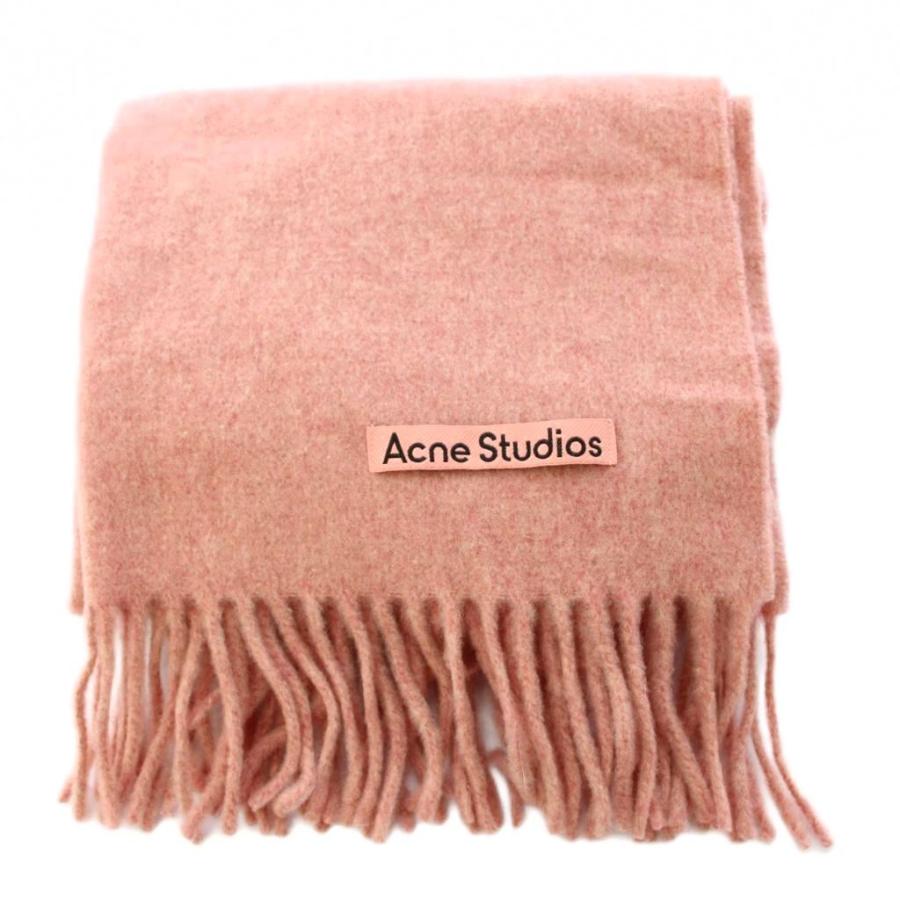 アクネ ストゥディオズ Acne Studios マフラー フリンジ ロゴ ワン