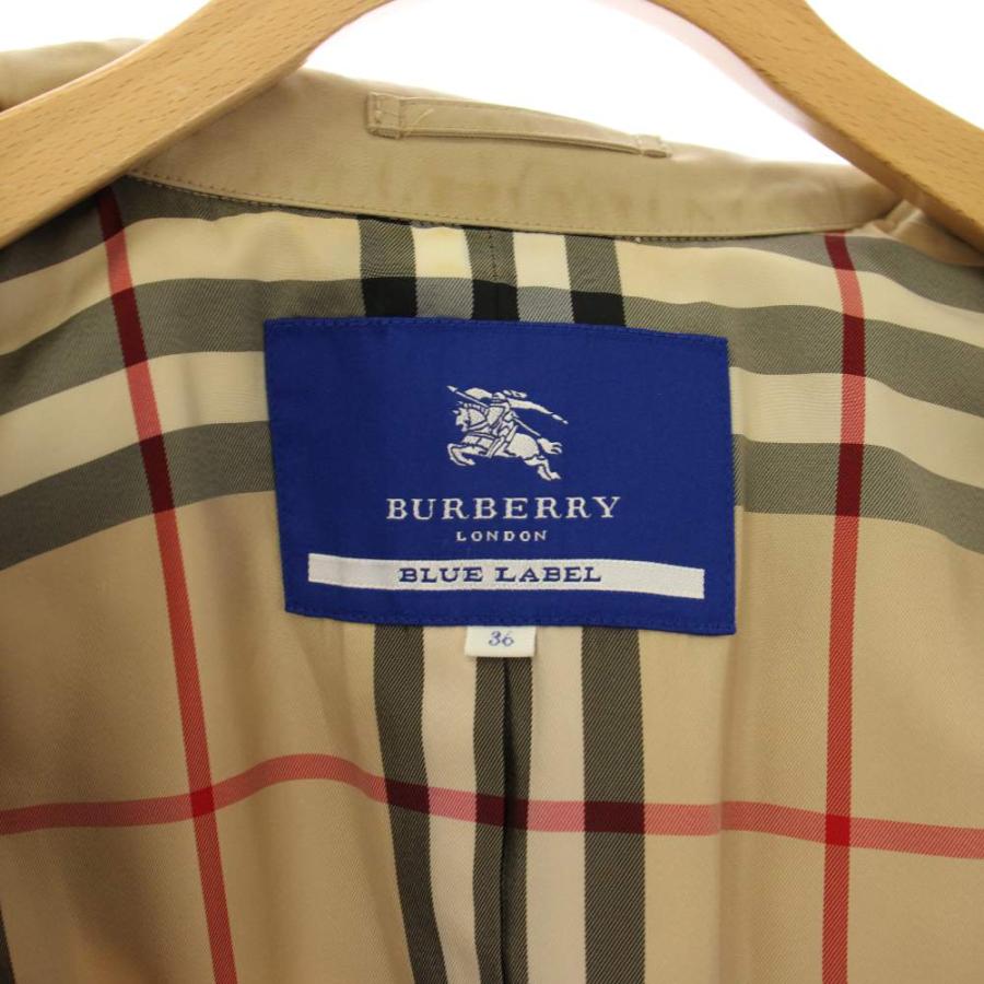 【新品】バーバリーブルーレーベル★ベージュ トレンチコート チェック裏地 38 BURBERRY BLUE LABEL（バーバリーブルーレーベル） トレンチコート