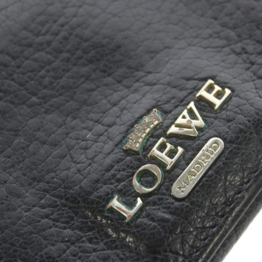 メンズ LOEWE 黒 レザー 名刺入れ