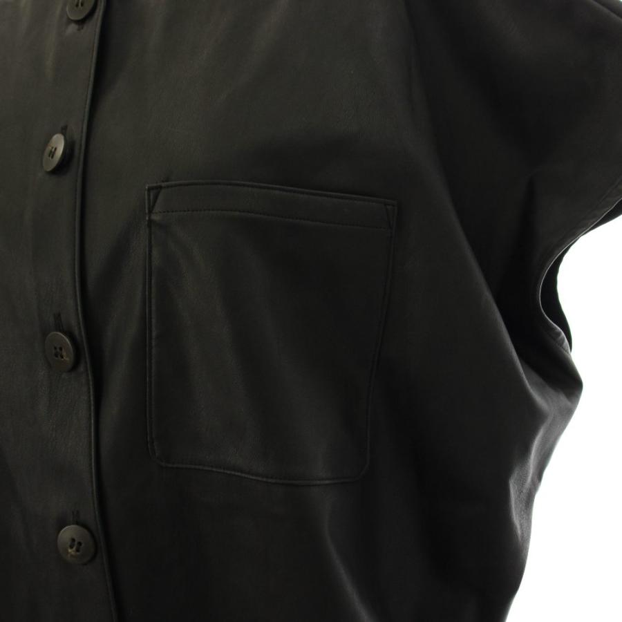 theory（セオリー） シャツ ブラウス フレンチスリーブ フェイクレザー