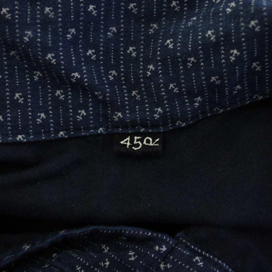 45R 藍染 チュニックブラウス 45rpmインディゴ ストライプ チュニック