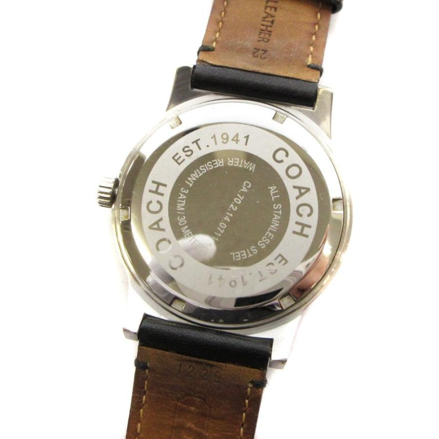 COACH（コーチ） リヴィントン 腕時計 アナログ 3針 クォーツ レザー 