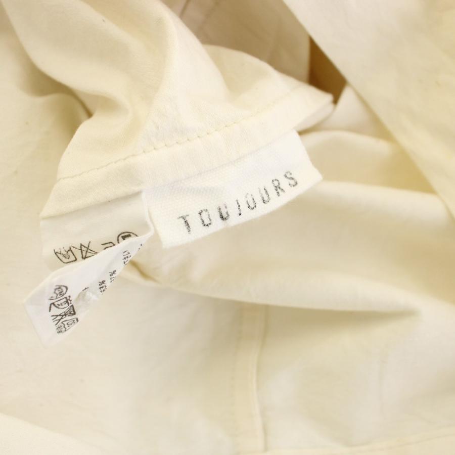 トゥジュー TOUJOURS シャツワンピース 半袖 ロング シルク混 F 