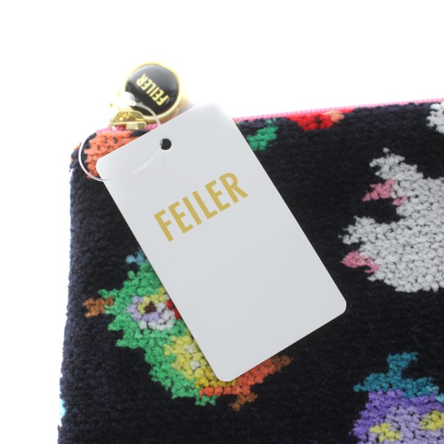 未使用品 フェイラー FEILER 神崎恵コラボ ポーチ アニマル柄 黒