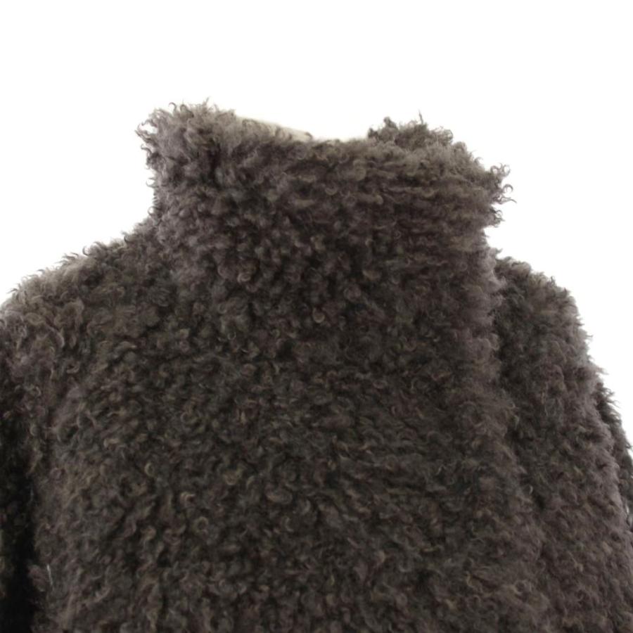 未使用品 ル フィル LE PHIL 25AW ダブルニードルファーコート スタンドカラー ロング 1 グレー 534-5252005 /KH レディース_4