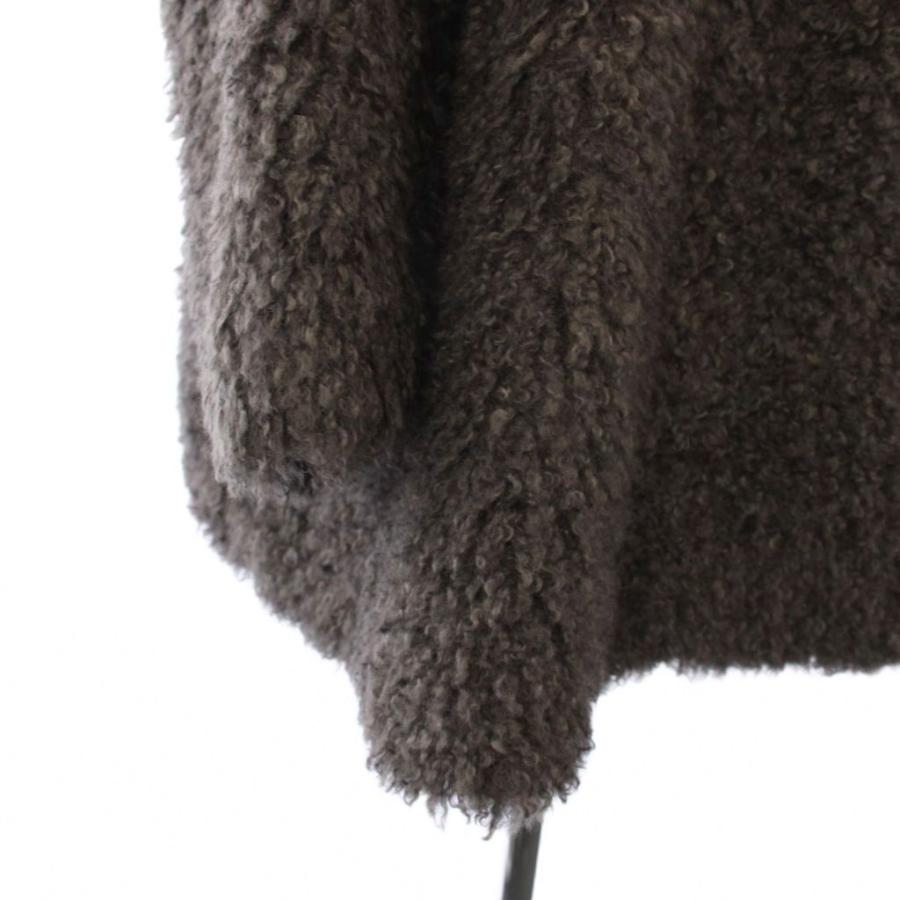 未使用品 ル フィル LE PHIL 25AW ダブルニードルファーコート スタンドカラー ロング 1 グレー 534-5252005 /KH レディース_5