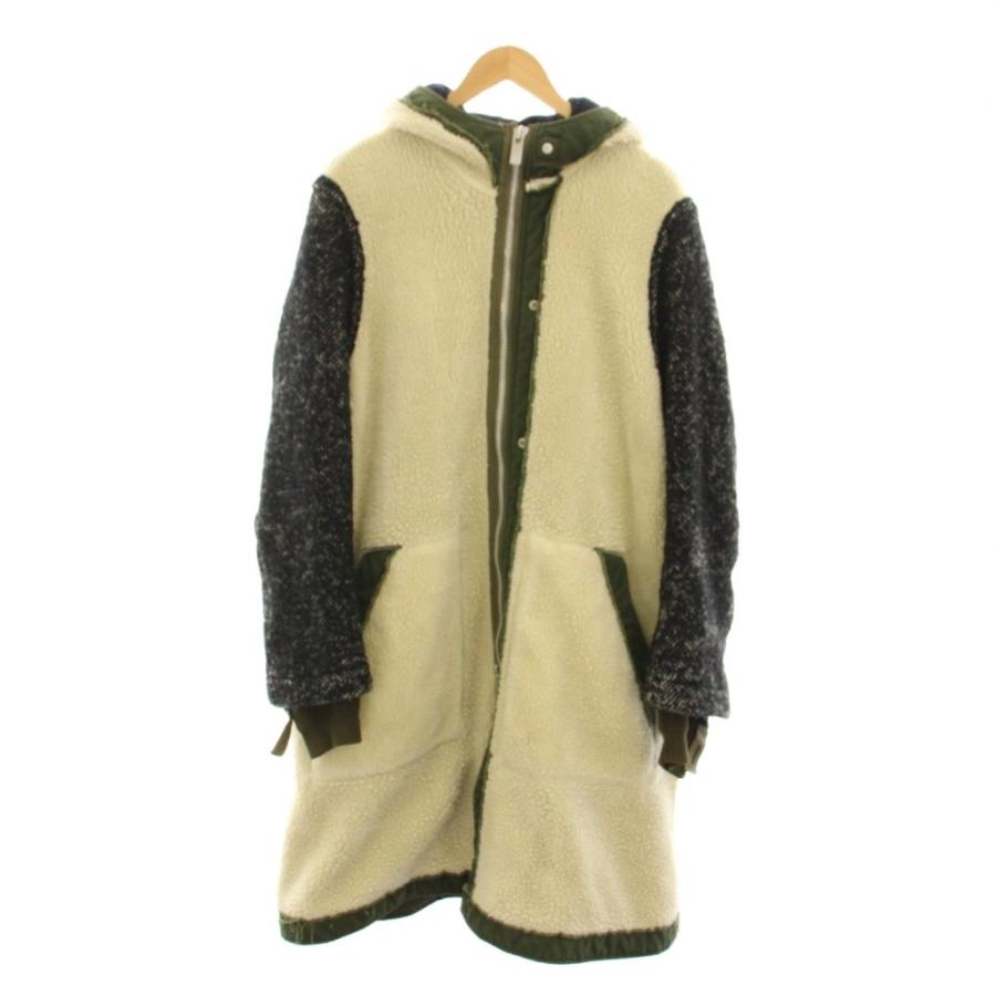 サカイ sacai 17AW ハイブリッド ボア コート ロング アウター 3